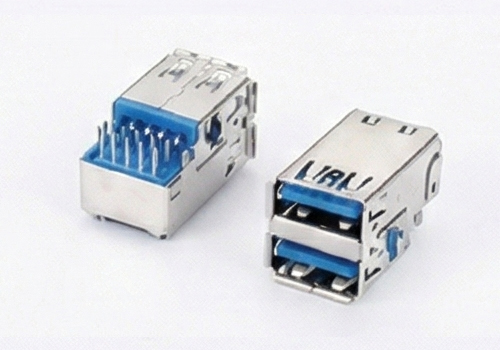 USB3.0AF双层90度沉板